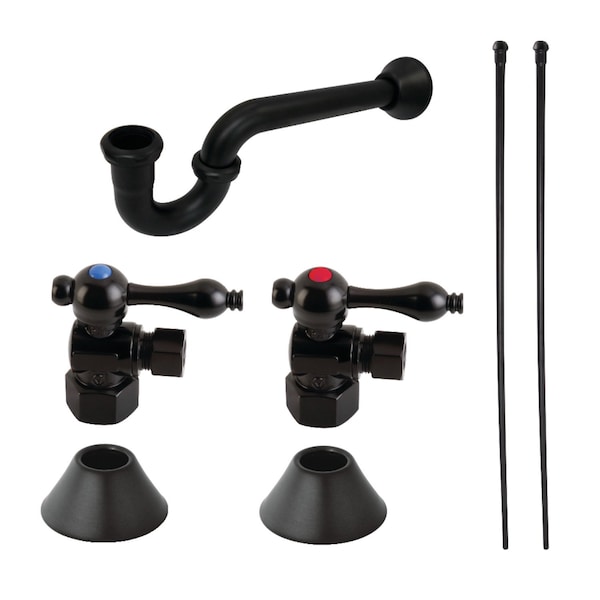 CC43100LKB30 Traditional Plumbing Sink Trim Kit W/ P-Trap, Matte Black